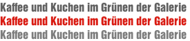 Kaffee und Kuchen im Grünen der Galerie
